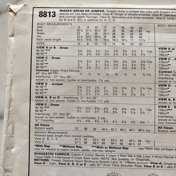 McCall‎ Sewing Pattern 8813 Women’s Dresses Size 12, 14 & 16 Vintage Uncut - Picture 10 of 13